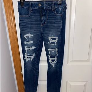 American Eagle ripped jeggings